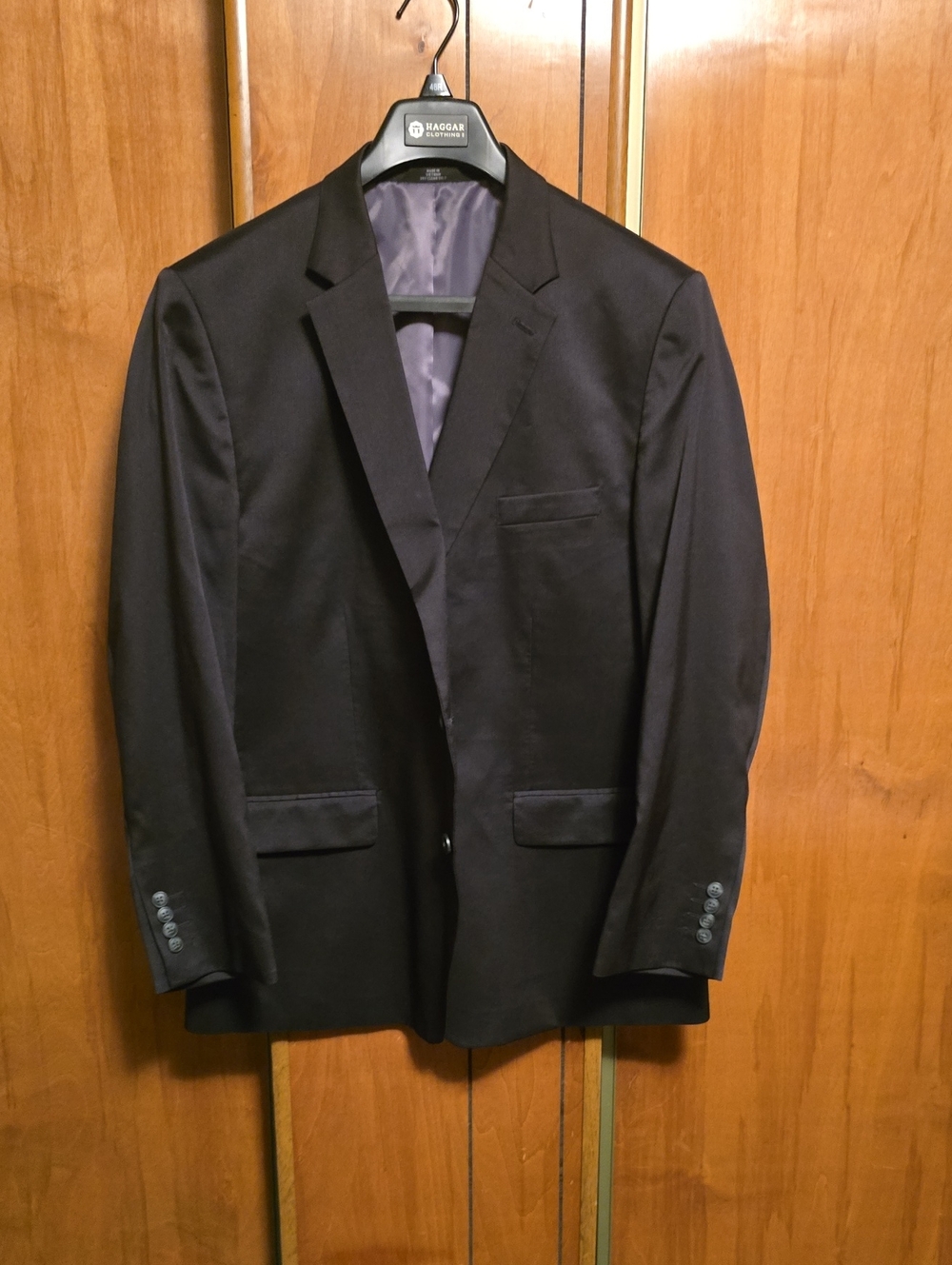 Haggar Men's Black Single-Breasted Suit Jacket